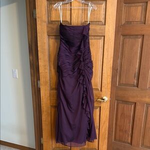 Bari Jay Strapless Plum Dress